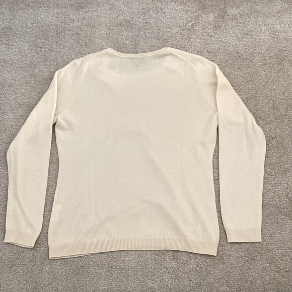 Charter Club Cream Crew Neck Sweater - Picture 4 of 5